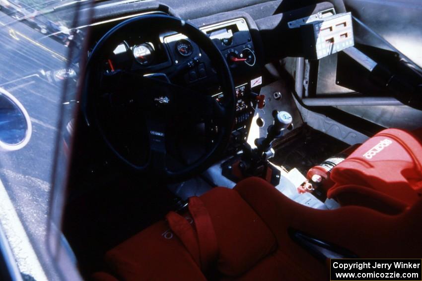 Interior detail of the Carl Merrill / J. Jon Wickens Ford Escort Cosworth RS.