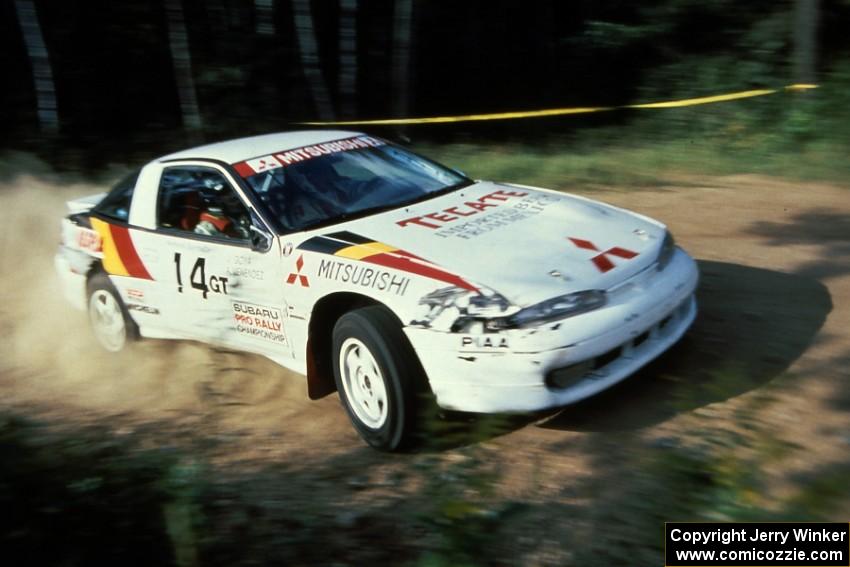 The Antonio Menendez / Juan Goya Mitsubishi Eclipse at the 90-right on Indian Creek Forest Rd.