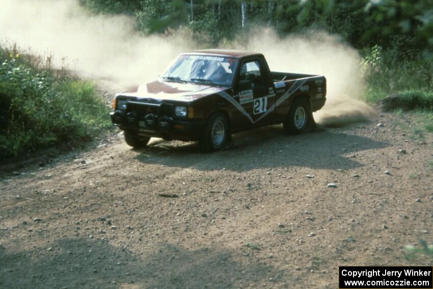 The Gary Gooch / Judi Gooch Mitsubishi Pickup at the 90-right on Indian Creek Forest Rd.