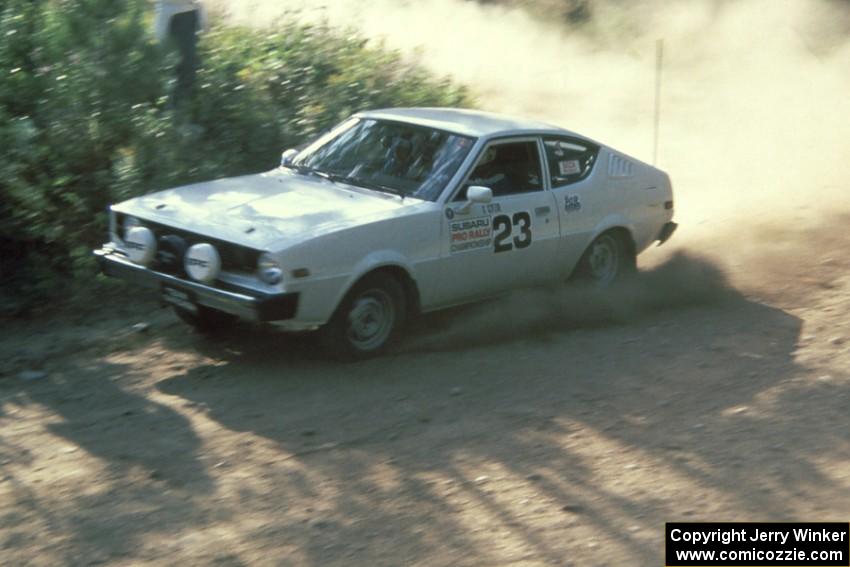 The Chris Czyzio / Eric Carlson Plymouth Arrow at the 90-right on Indian Creek Forest Rd.