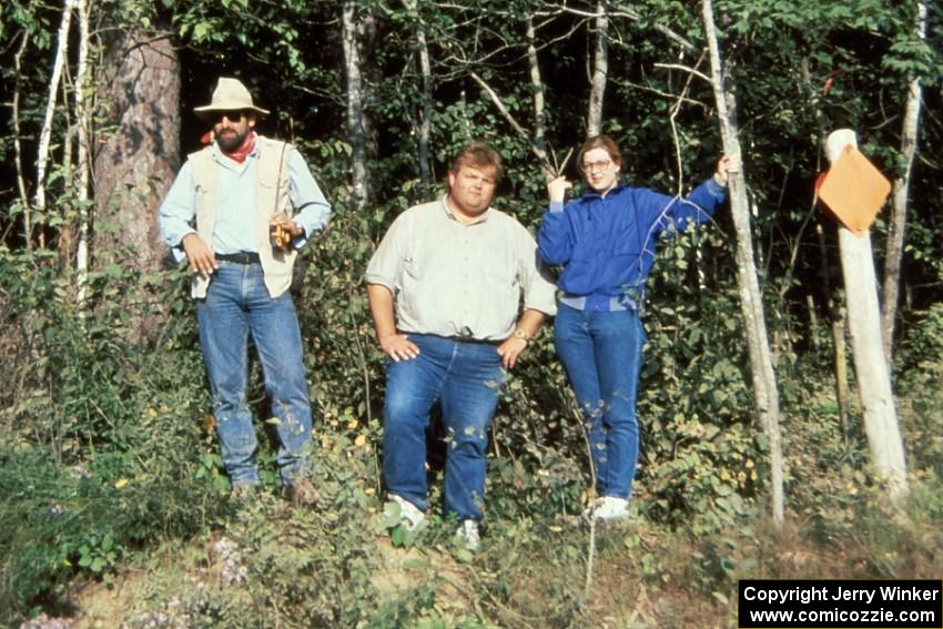 L to R) Dave Somerfleck, Norm Johnson, and Diane Sargent came out to spectate.