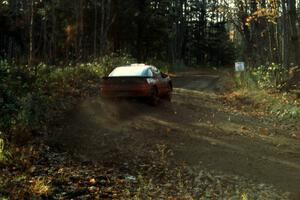 Windy Imperial / Jun Espino open class Eagle Talon slides into the last corner before the finish of SS1.