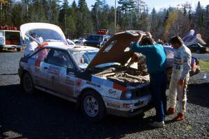 Paul Choiniere / John Buffum Audi Quattro S-2 receives service on day two.