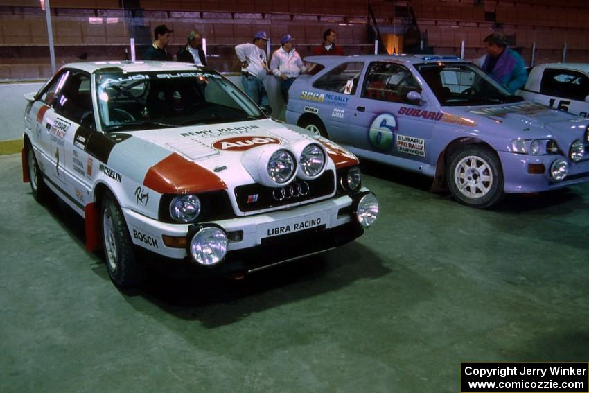 Paul Choiniere / John Buffum in the Audi Quattro S-2 and Carl Merrill / Jon Wickens in the Ford Escort Cosworth RS.