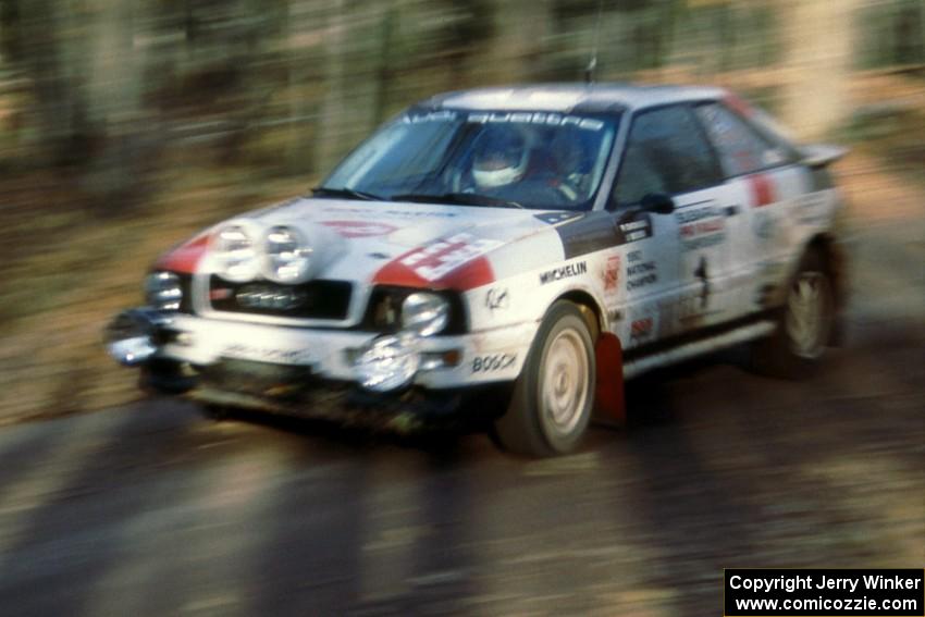 Paul Choiniere / John Buffum were first on the road in the Audi Quattro S-2.