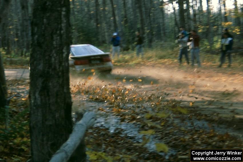 Paul Choiniere / John Buffum blast past spectators near the finish of Beacon Hill in their Audi Quattro S-2.