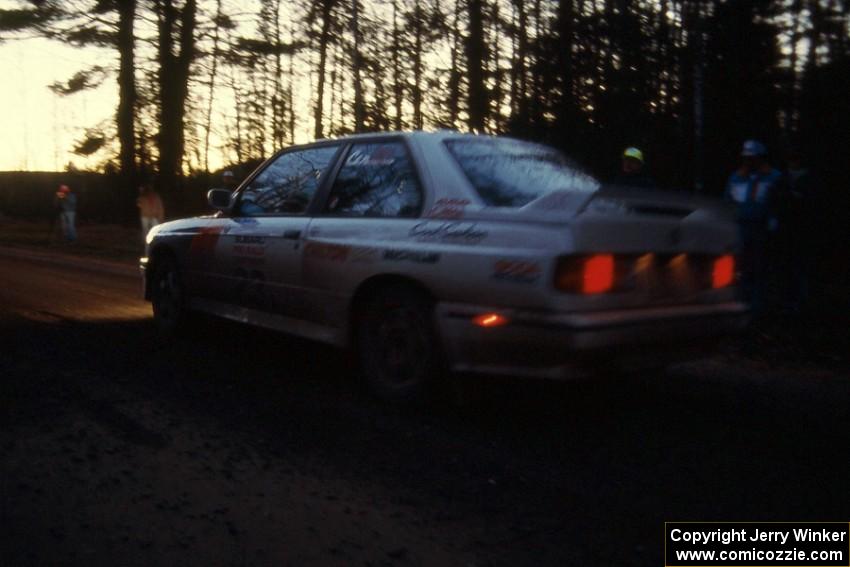 Rick Davis / Ben Greisler BMW M3 prepare for the start of the stage.