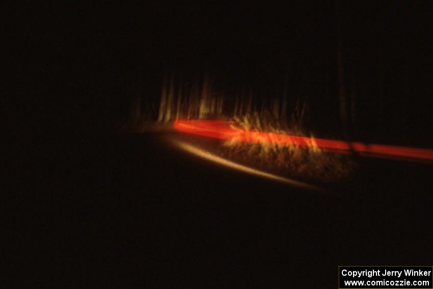 Taillights on the end of the Menge Creek stage (2).