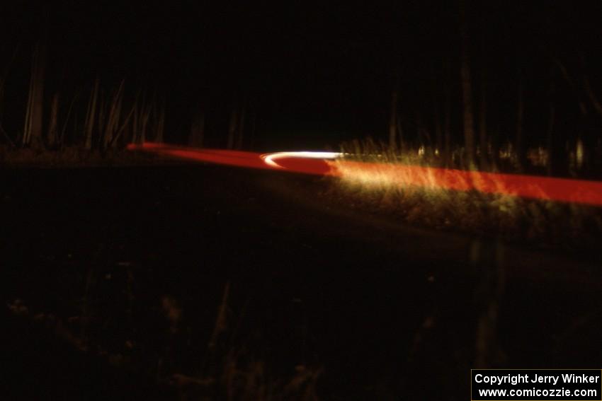 Taillights on the end of the Menge Creek stage (3).