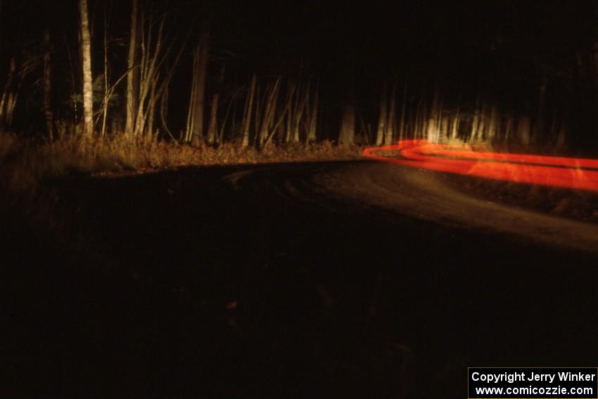 Taillights on the end of the Menge Creek stage (4).