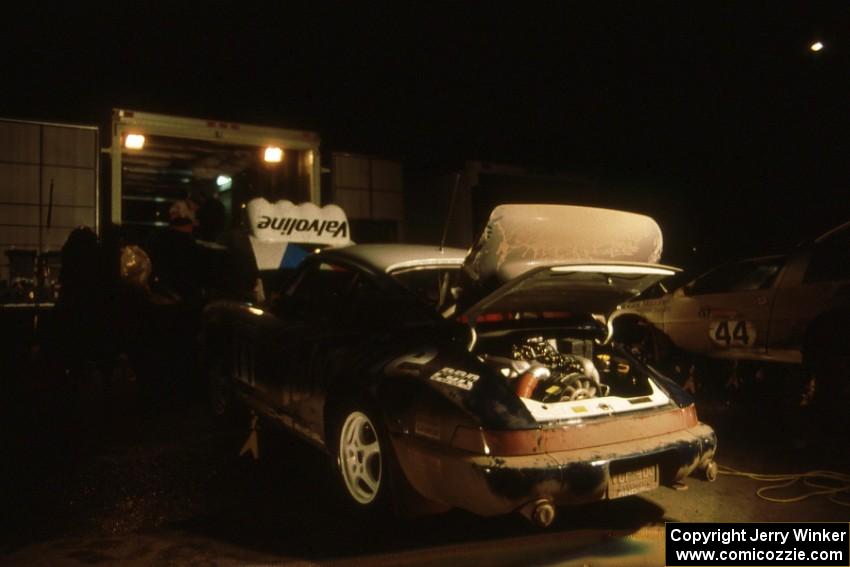 Jeff Zwart / David Stone Porsche Carrera 4 receives service in L'Anse (1).