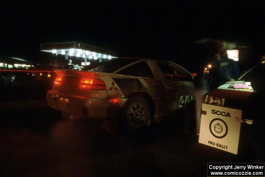 Todd Bawden / Martin Headland Mitsubishi Eclipse heads back out of L'Anse for the stages near Kenton.