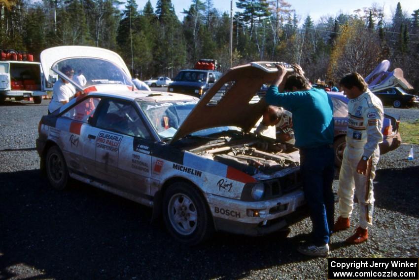 Paul Choiniere / John Buffum Audi Quattro S-2 receives service on day two.