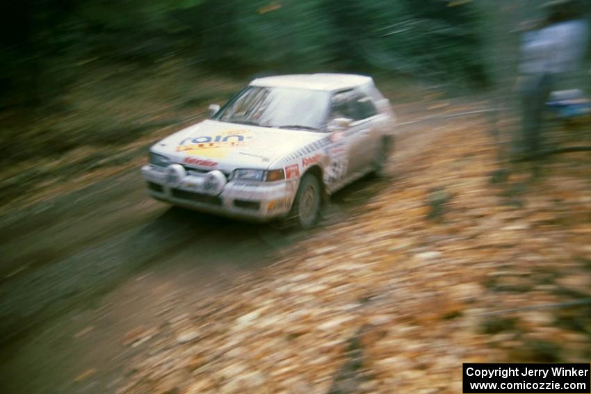 Makio Yamanaka / John McArthur Mazda 323GTX DNF'ed on day one of POR, but entered into Saturday's Lac Vieux Desert Divisional.