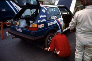 The Dick Casey / Martin Dapot VW GTI at L'Anse service.