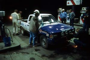 Mark Alderson / Bill Boggs refuel their Toyota Pickup.