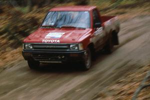 Gary Gooch / Judi Gooch at the finish of the first stage of day two in their Toyota Pickup.