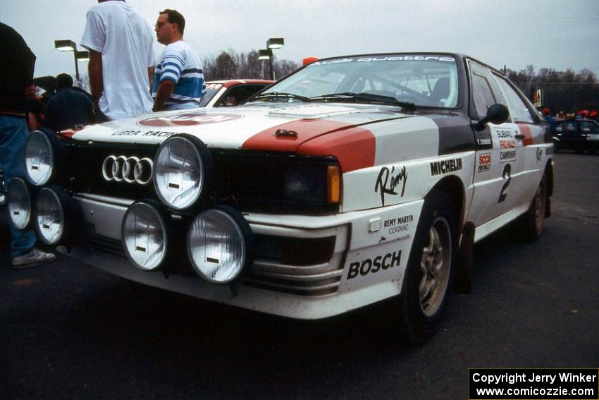 The Paul Choinere / Doug Nerber Audi Quattro at L'Anse service.