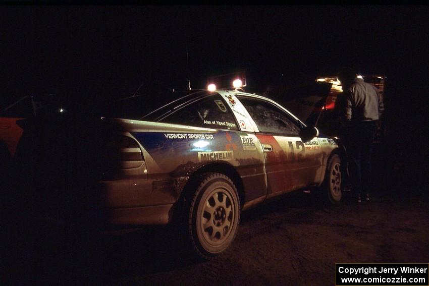 The Dick Corley / Lance Smith Mitsubishi Eclipse GSX is serviced in L'Anse.