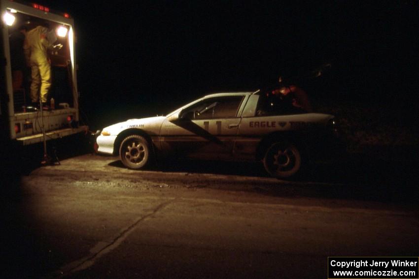 Doug Shepherd / Pete Gladysz at the second L'Anse service in their Eagle Talon.