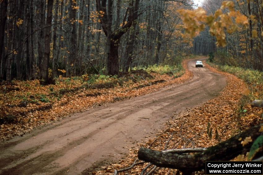 W.G. Giles / Bob Pierce come into the flying finish of the first stage on day two in their VW GTI. They won Production.