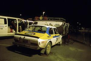 The Goran Ostlund / Steve Baker SAAB 99 gets serviced in Mahnomen.