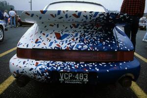 Detail of the back of the Jeff Zwart / Martin Headland Porsche Carrera 4.