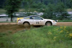 Selcuk Karamanoglu / John McArthur drift nicely in their Misubishi Eclipse GSX at the county road.