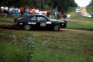 The Todd Jarvey / Rich Faber Dodge Charger comes through the spectator point at the county road.