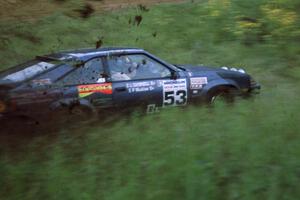 Ed Mucklow / Bob Campbell had too much momentum on the 3/4 mile straight in their Toyota Celica...