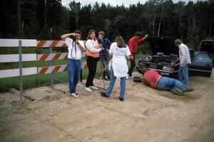 John Rhode, unk. marshal, Al ???, unk. marshal, Mike Winker (in red shirt), Norm Johnson (on ground), Dave Sanborn