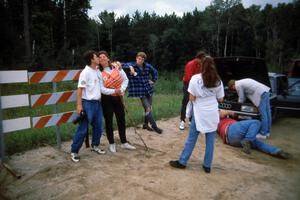 L to R) John Rhode, unk. marshal, Al ???, Mike Winker (in red shirt), unk. marshal, Norm Johnson (on ground), Dave Sanborn