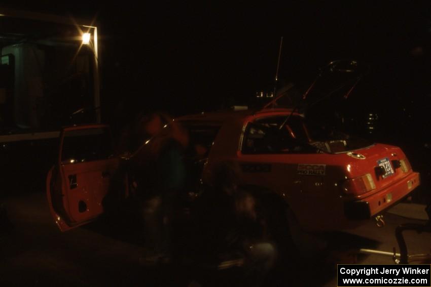 Carl Redner / Nancy Redner were teamed in a Mazda RX-7 seen here at Mahnomen service on day one.