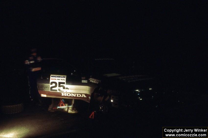 Jim Anderson / Matt Chester get their Honda Prelude serviced at Mahnomen on day one.