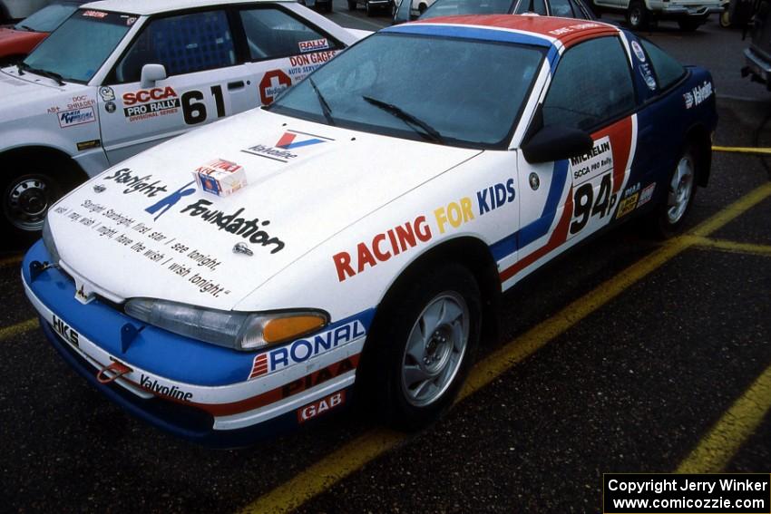 The Dave Turner / Bill Gutzmann Misubishi Eclipse at parc expose on day two.