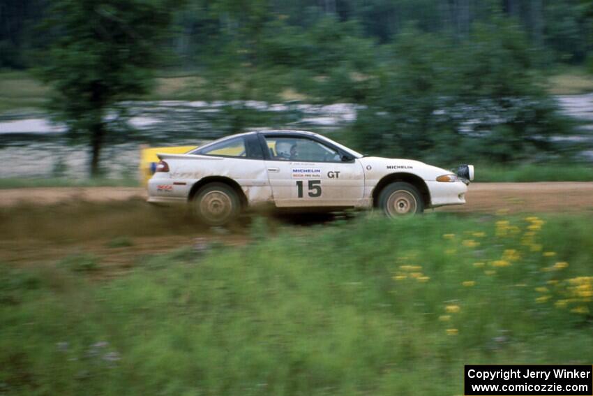 Selcuk Karamanoglu / John McArthur drift nicely in their Misubishi Eclipse GSX at the county road.