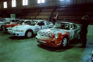 The Jeff Zwart / Martin Headland Porsche Carrera 4 alongside the Doug Shepherd / Pete Gladysz Eagle Talon.
