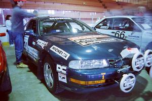 The Jim Anderson / Ben Bradley Honda Prelude at parc expose at Dee Stadium.