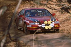 Walt Peterson / Harry Pressey in their Honda Prelude at the finish of SS1.