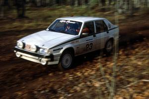 Robert Parks / Jerry Tobin in their Group A Alfa Romeo Milano near the end of SS1.