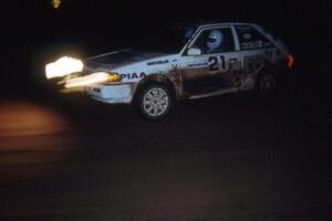 Greg Lund / Lynne Lund retired shortly after this stage in their Mazda 323GTX.