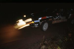 Mike Hurst / Rob Bohn in their Nissan 200SX at night on Passmore.