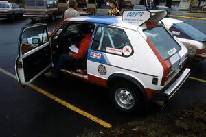 The Bob Burtis / Rick Burtis winged VW Rabbit ran in the club rallies.