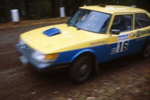 Sam Bryan / Rob Walden SAAB 900 at the start of the Delaware 1 stage.