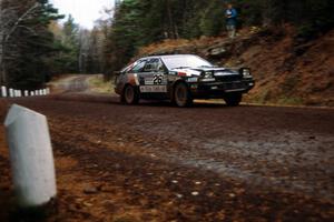 Mike Hurst / Rob Bohn in their Nissan 200SX blast uphill at the start of Delaware.