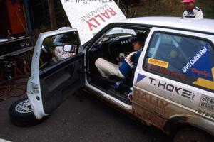 Bob Elliott / Mark Williams in their VW GTI at Copper Harbor service.