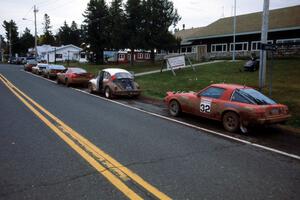 Cars line up to head out of Copper Harbor service.