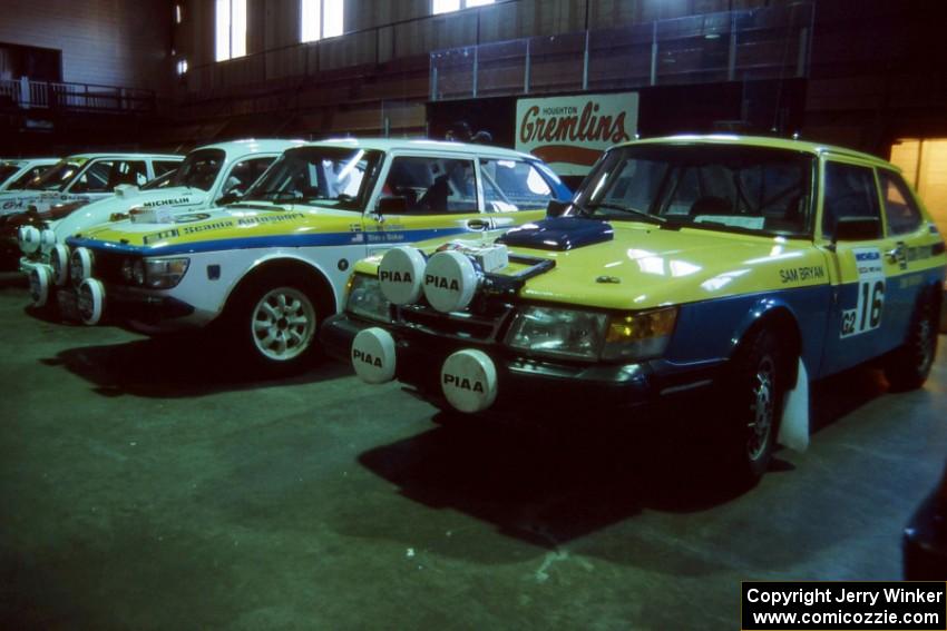 Goran Ostlund / Steve Baker SAAB 99 and Sam Bryan / Rob Walden SAAB 900 at Dee Stadium (2).