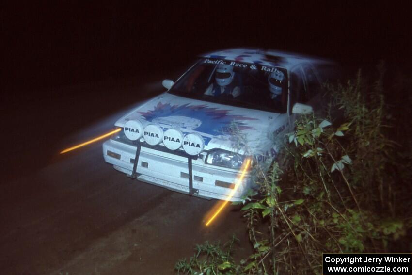 Greg Lund / Lynne Lund near the end of Menge Creek in their open class Mazda 323GTX.