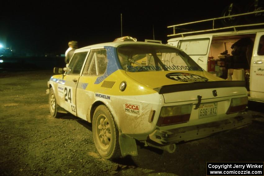 Goran Ostlund / Steve Baker SAAB 99 at L'Anse service (2).